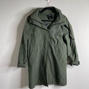 Peacebird‎ green utility military long jacket size XS women’s minimalist